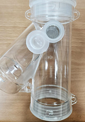 SLAM trap collection head with ventilation port open