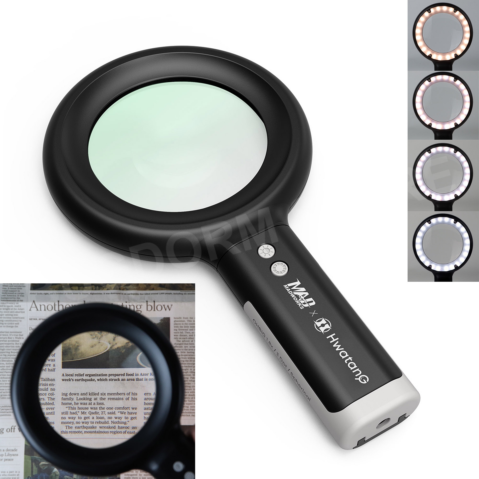 LED Magnifying Glass (1.6x), Handheld