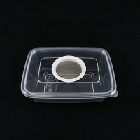 BugDorm-5004 Insect Rearing Box with Wire Screen Port (380ml) [pack of 6]