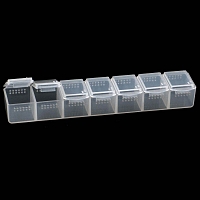 Pill Box with Aeration Holes (7 cells, small)