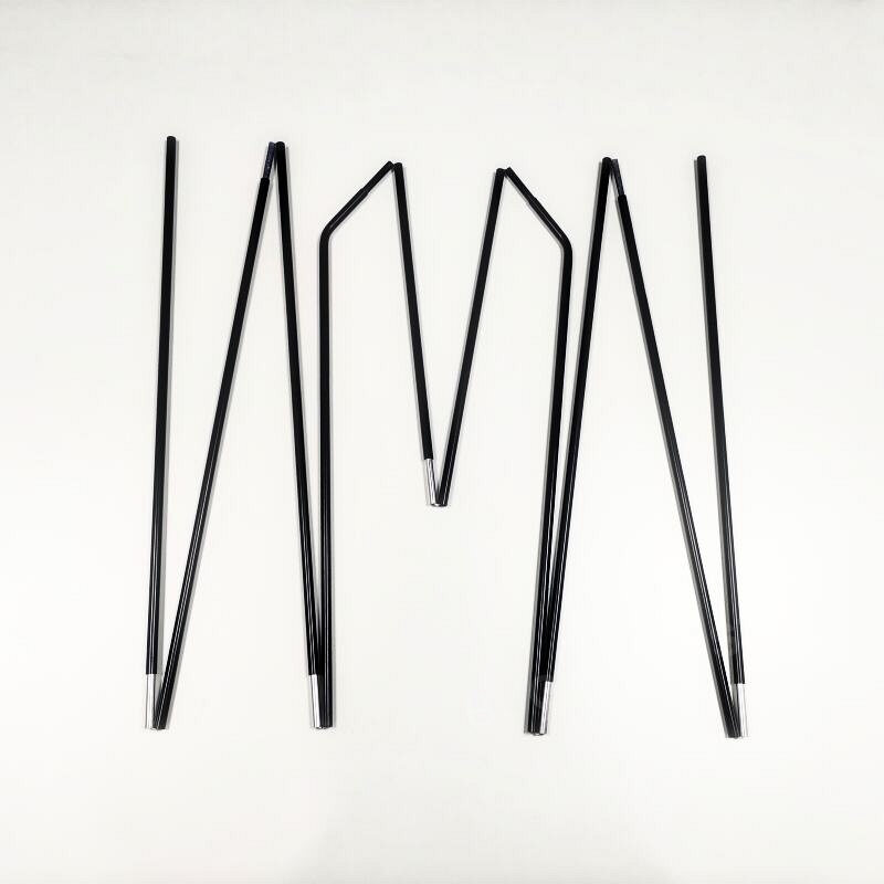 Shock-corded Aluminum Pole with Open Tips (10-seg, L459 cm)